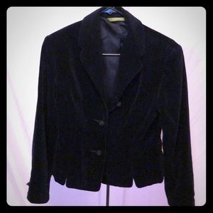 Esprit black 100% cotton velvet blazer w buttons